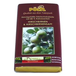 Hirschbirn Schokolade 70g - Naturparkbauernhof Pöltl