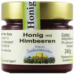 Honig mit Himbeeren 240g - Kurz Werner