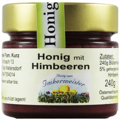 Honig mit Himbeeren 240g - Kurz Werner