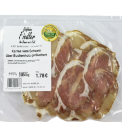 Karree vom Schwein geräuchert/geschnitten - Hofladen Fiedler