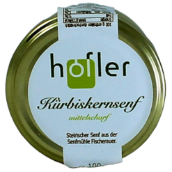Kürbiskernsenf mittelscharf 100g - Ölmühle Höfler