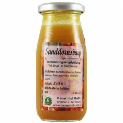 Sanddorn Sirup 250ml - Bauernhof Radl